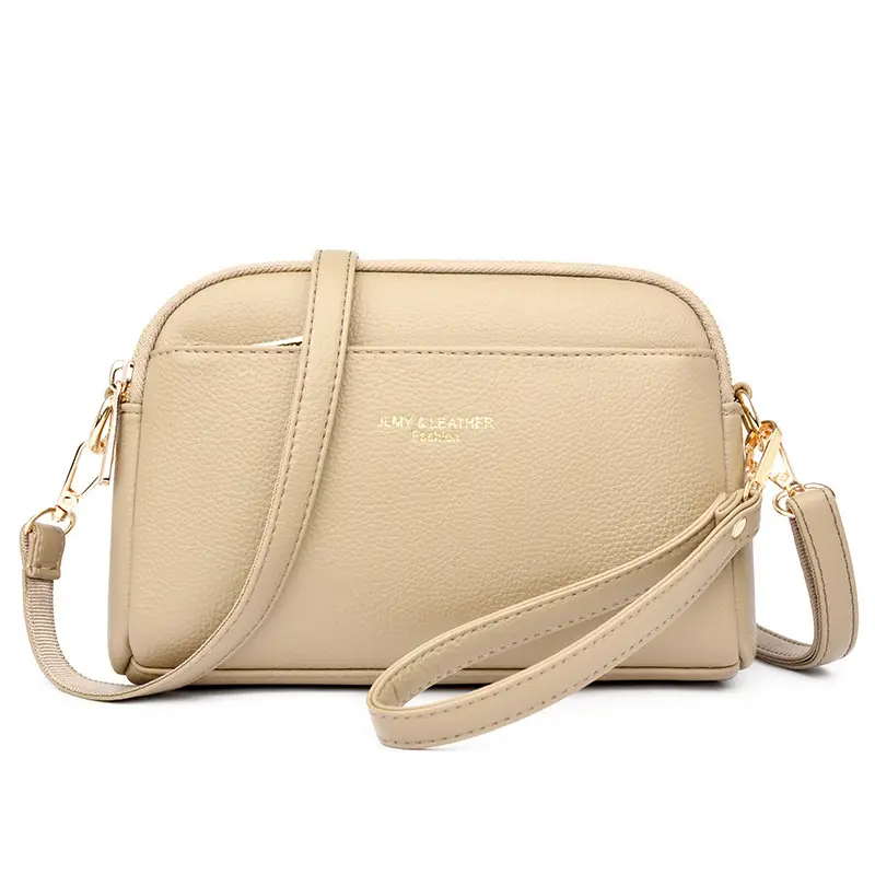 Blue High-End Women's Crossbody Bag with Gold Hardware - Image 3