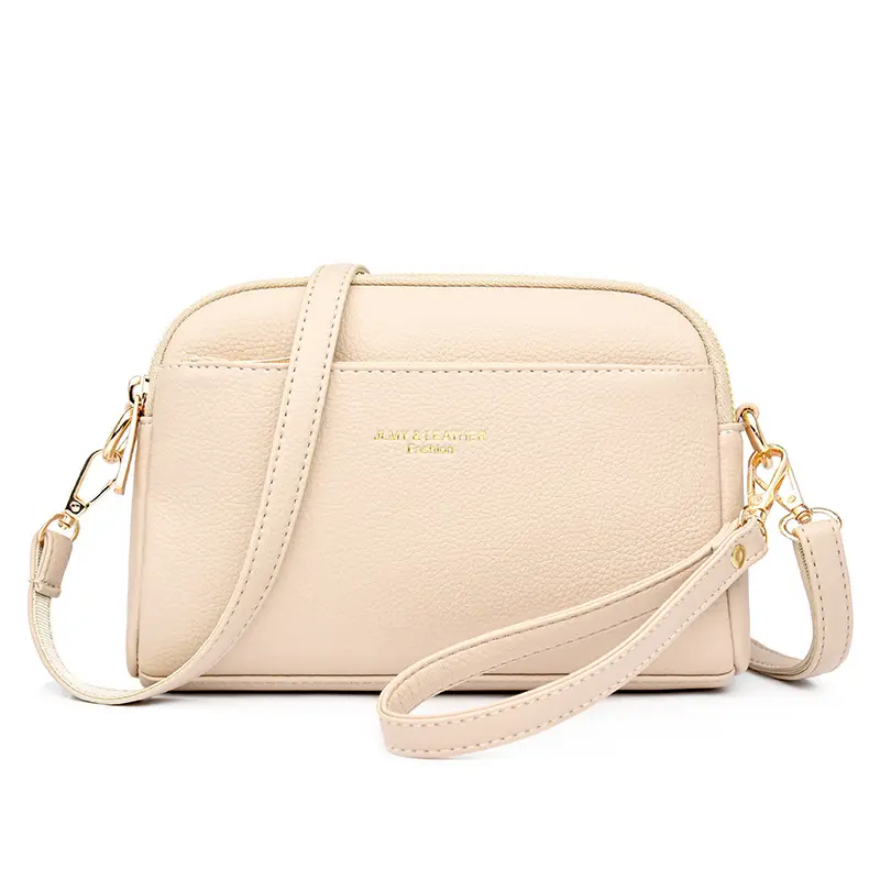 Blue High-End Women's Crossbody Bag with Gold Hardware - Image 4