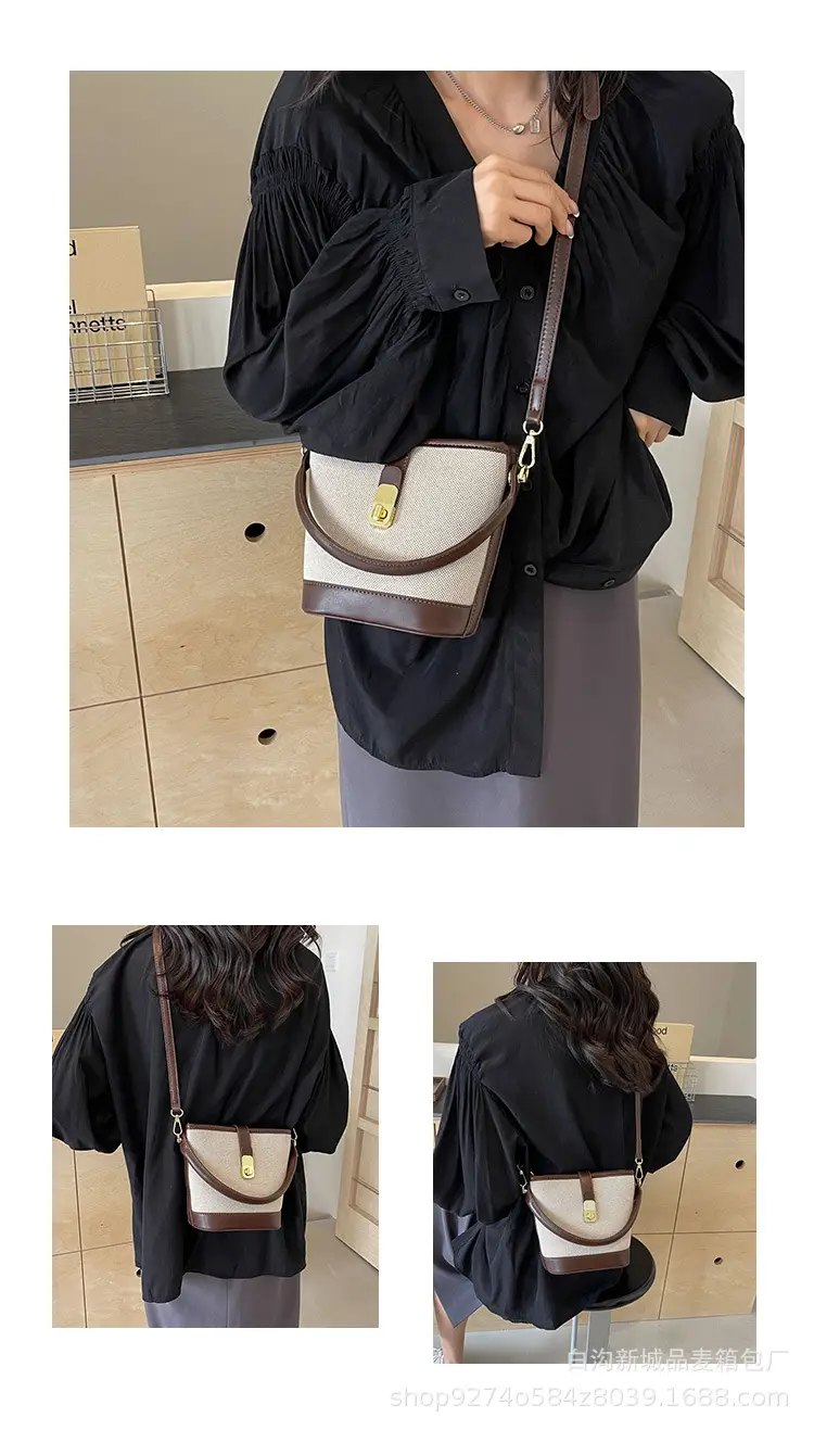 Women French Niche Shoulder Bag Brown Beige 2026 — feature 10