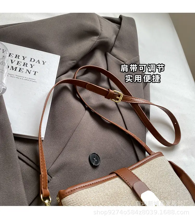 Women French Niche Shoulder Bag Brown Beige 2026 — feature 6