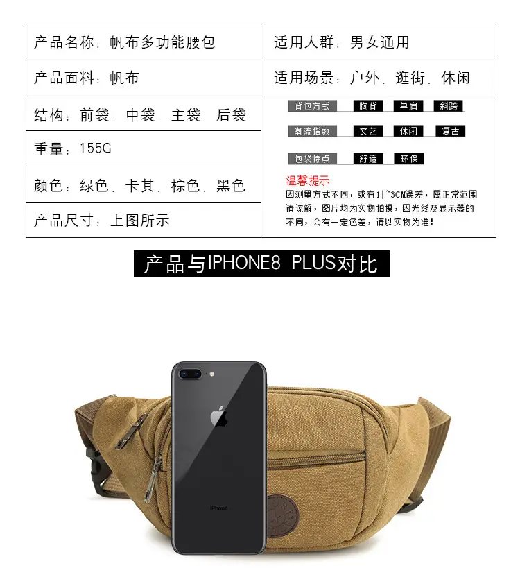 Men's Camo Waist Bag for Work & Outdoor Use — feature 5