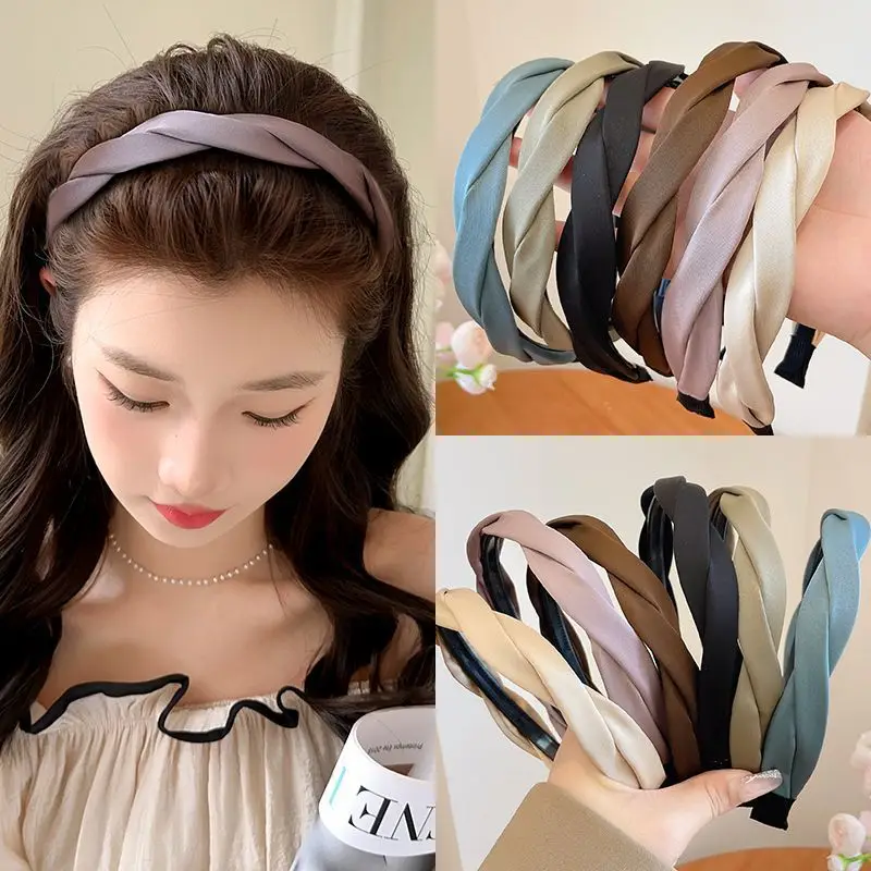 High Cranial Top Headband Women's 2024 New Style Face Washing Non-Slip Headband Wide-brimmed Toothed Pressed Hair Stamp Headwear Simple Hair Bundle