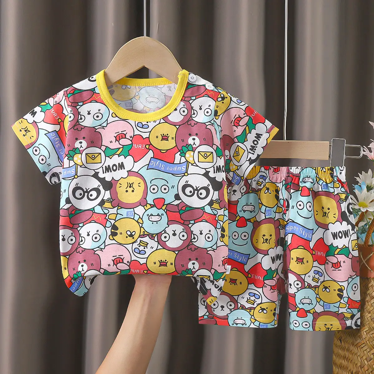 Happy Baby Bunny Print Cotton T-Shirt Shorts Set