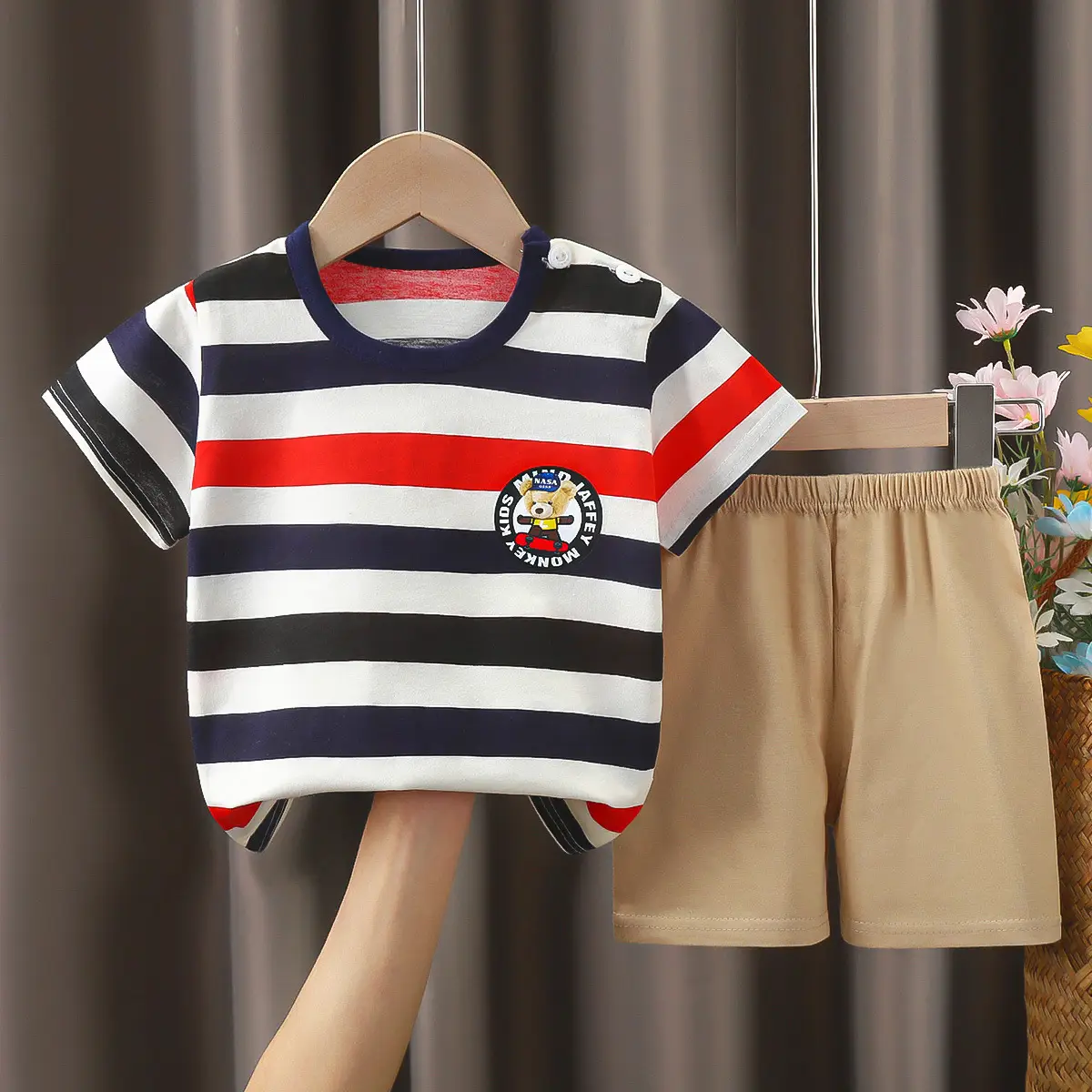 Happy Baby Bunny Print Cotton T-Shirt Shorts Set