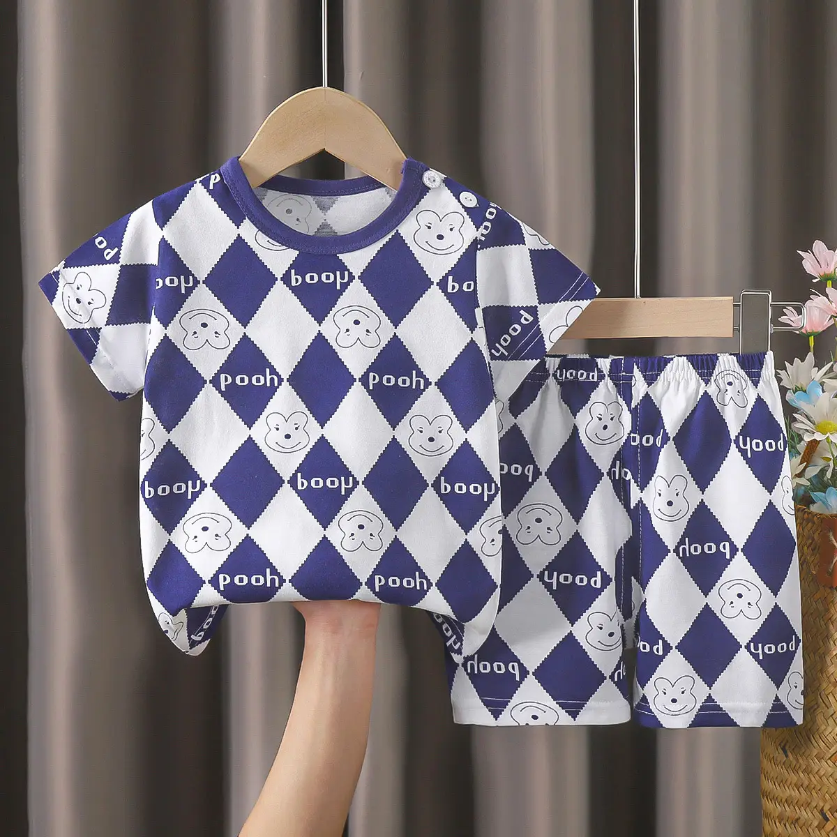 Happy Baby Bunny Print Cotton T-Shirt Shorts Set