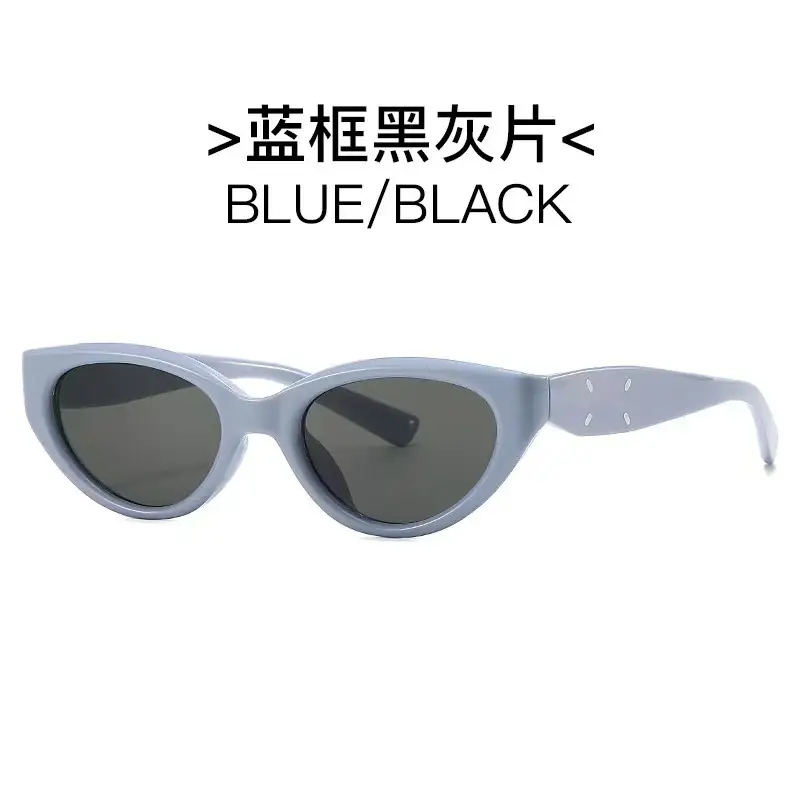 Korean Cat's Eye Sunglasses Black Brown UV Protection - Image 3