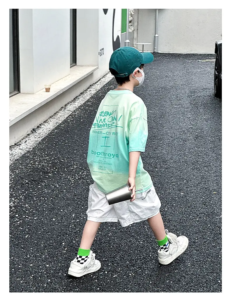 Panda Round Tie-Dye Kids T-Shirt Summer Boys — feature 18