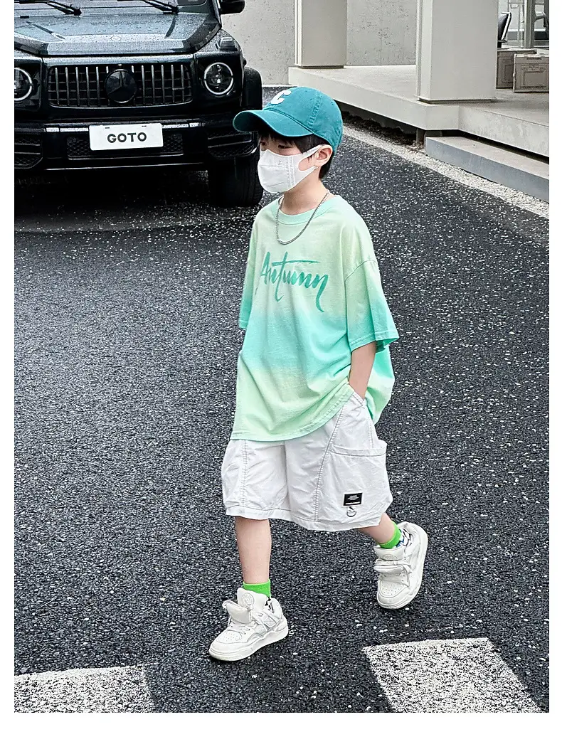 Panda Round Tie-Dye Kids T-Shirt Summer Boys — feature 30