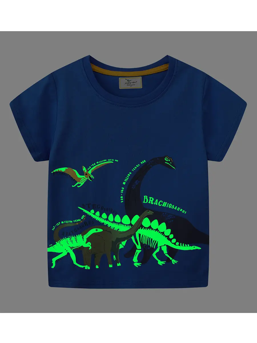 Boys Blue Dinosaur T-Shirt 2025 Summer - Image 3