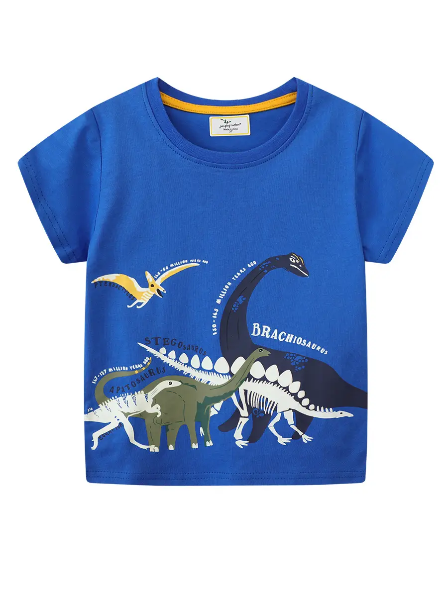 Boys Blue Dinosaur T-Shirt 2025 Summer - Image 6