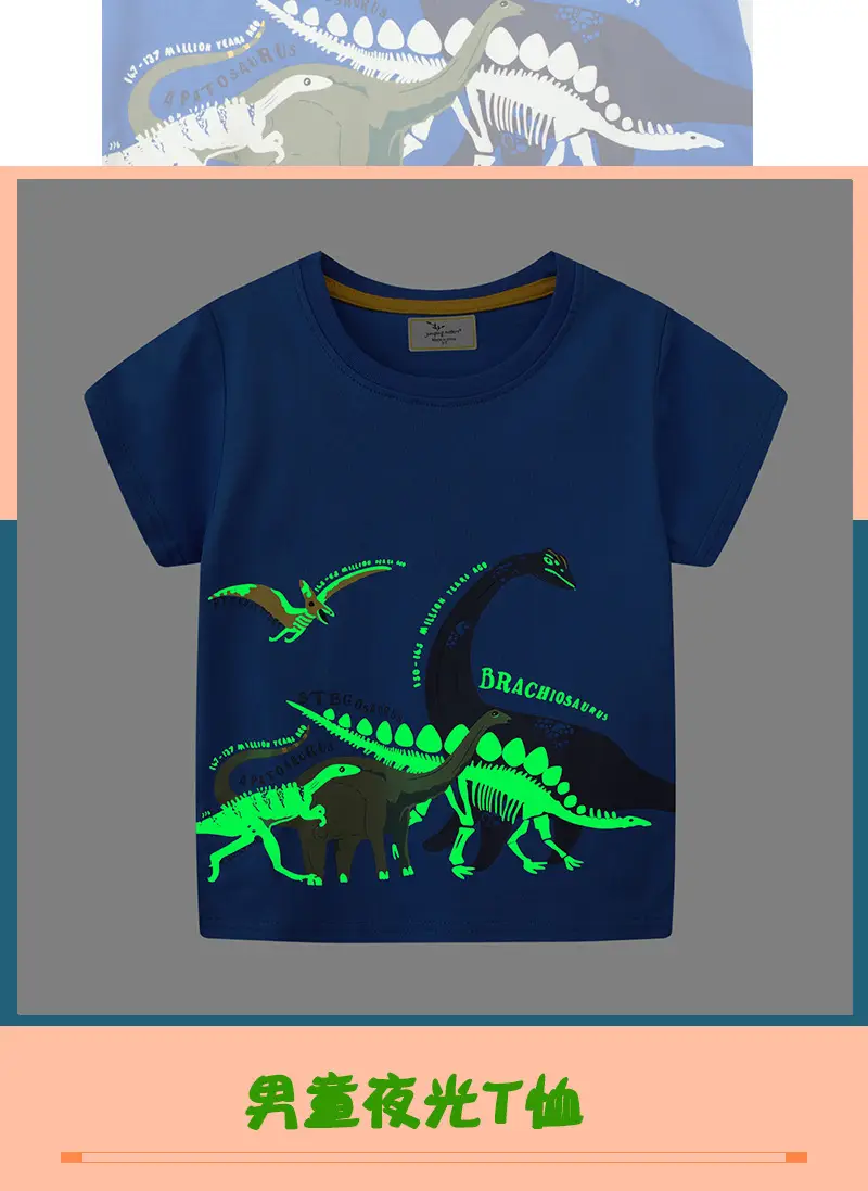Boys Blue Dinosaur T-Shirt 2025 Summer β feature 3