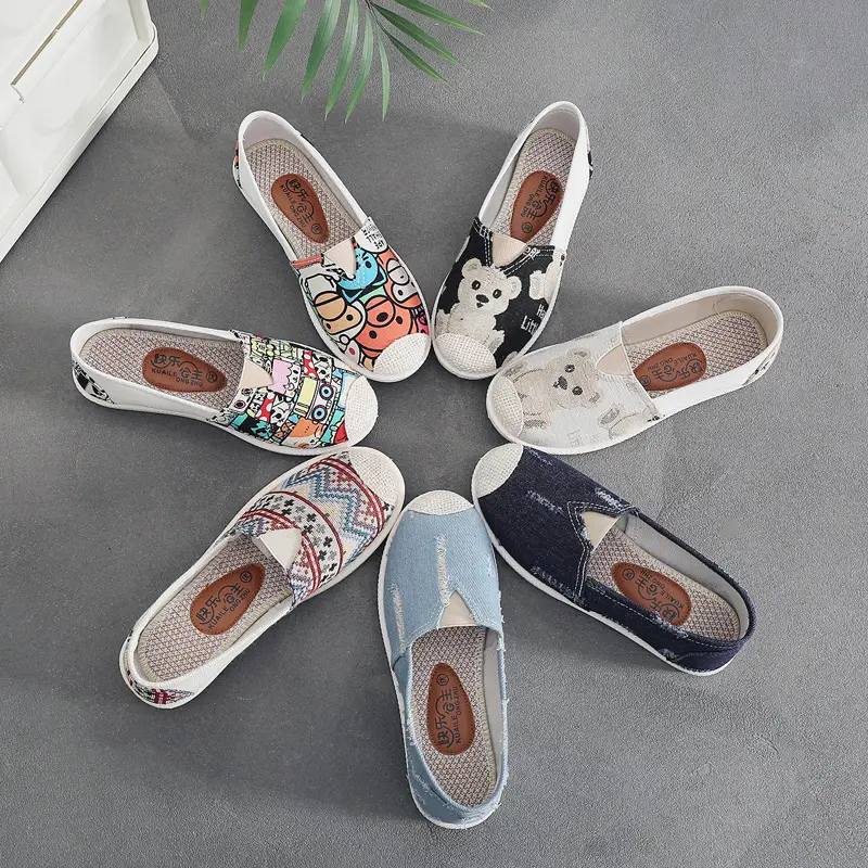 New Women's Canvas Shoes Comfortable Casual All-match Daily Shoes Flat Shallow Fisherman Shoes Non-slip Soft Sole Women's Shoes - Image 7