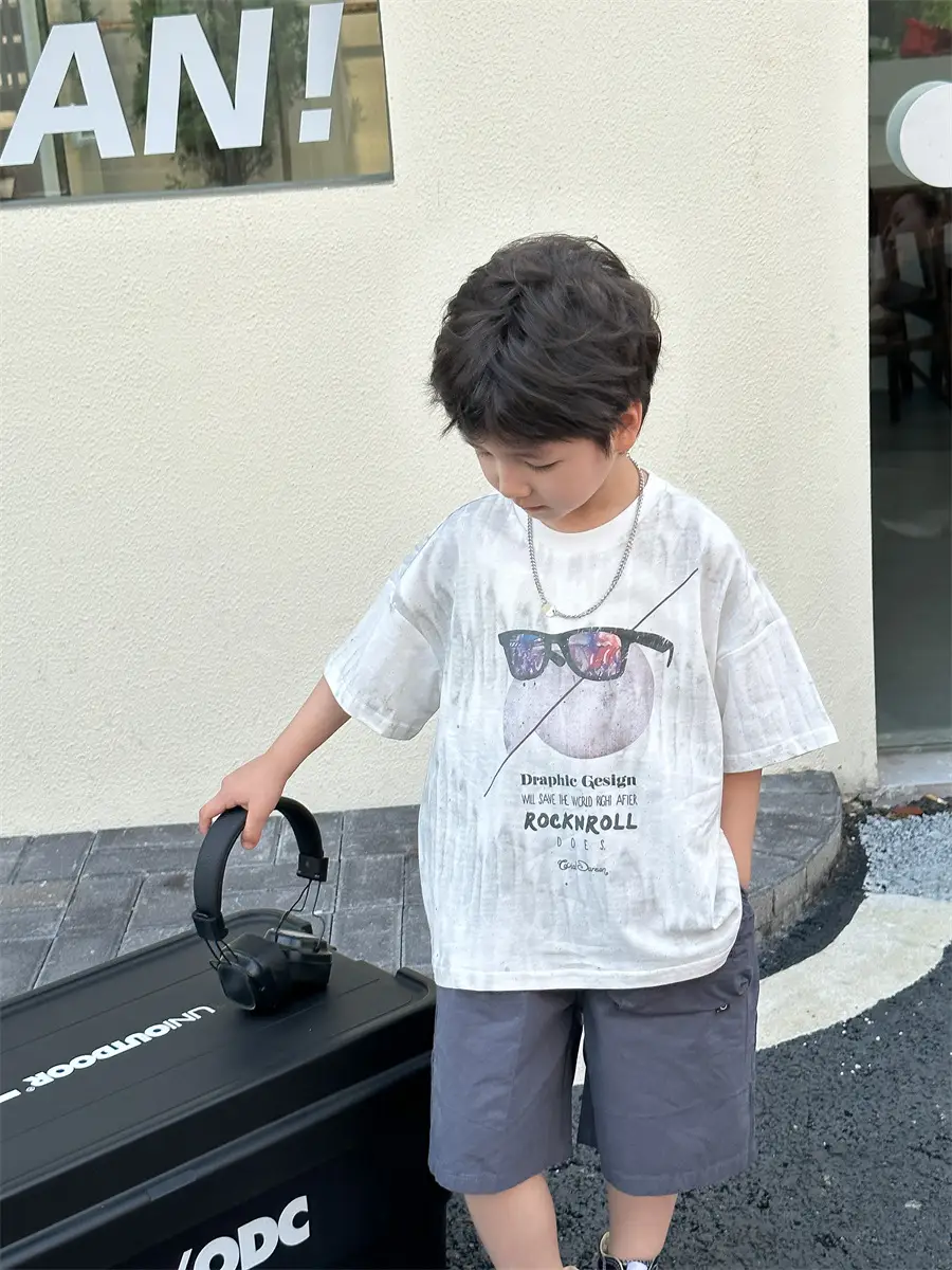 Boys Summer T-Shirt Kids Shorts Loose Cotton 2025 — feature 14