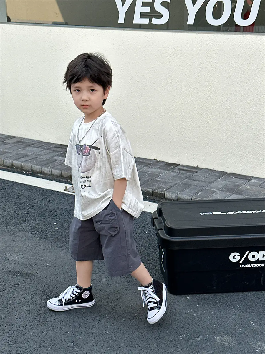 Boys Summer T-Shirt Kids Shorts Loose Cotton 2025 — feature 21