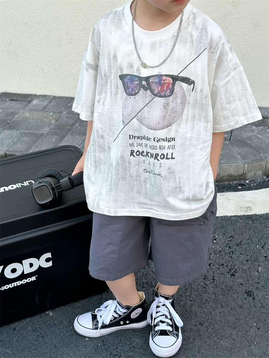 Boys Summer T-Shirt Kids Shorts Loose Cotton 2025 — feature 7