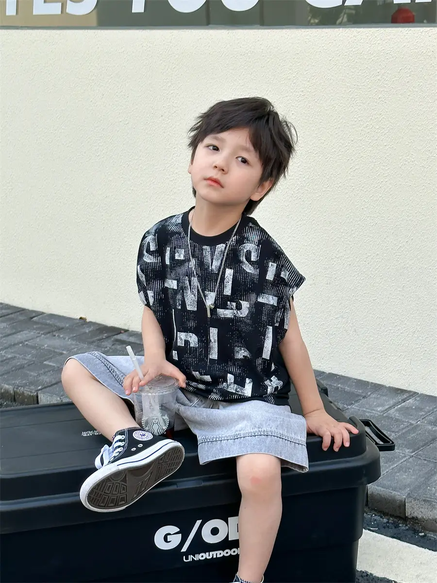 Boys Sleeveless Korean Style T-Shirt 2025 - Image 4
