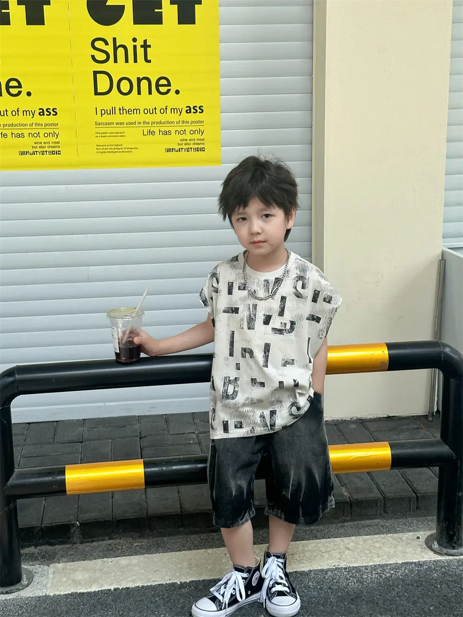 Boys Sleeveless Korean Style T-Shirt 2025 — feature 19