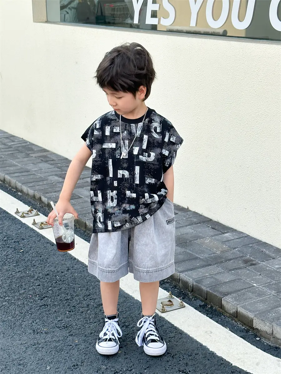 Boys Sleeveless Korean Style T-Shirt 2025 — feature 20