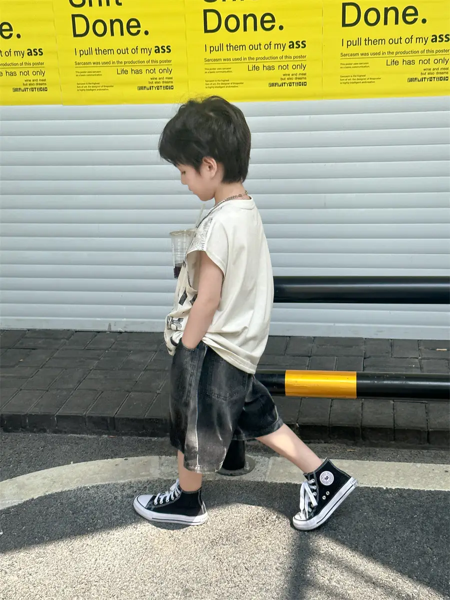 Boys Sleeveless Korean Style T-Shirt 2025 — feature 27