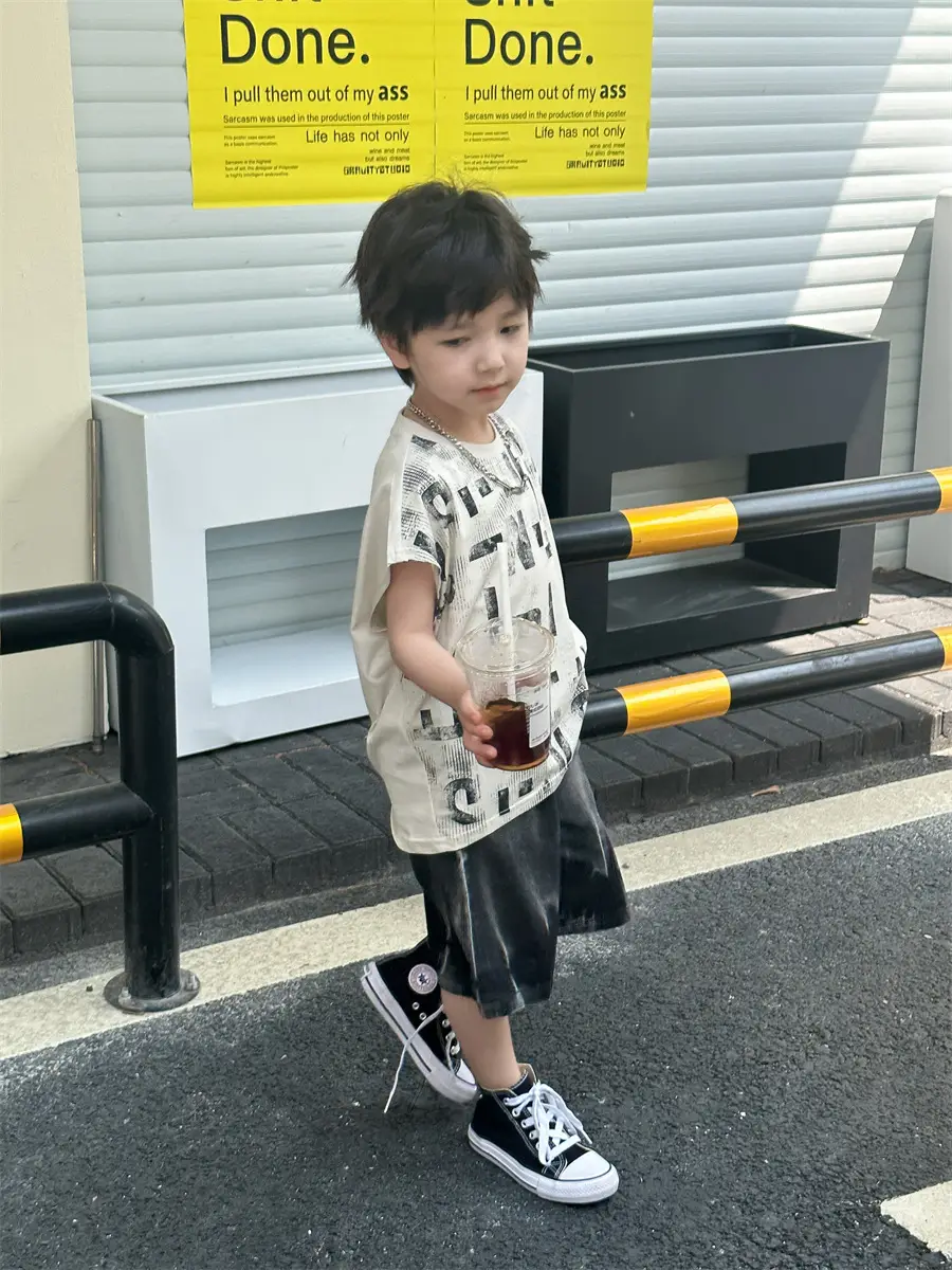 Boys Sleeveless Korean Style T-Shirt 2025 — feature 29