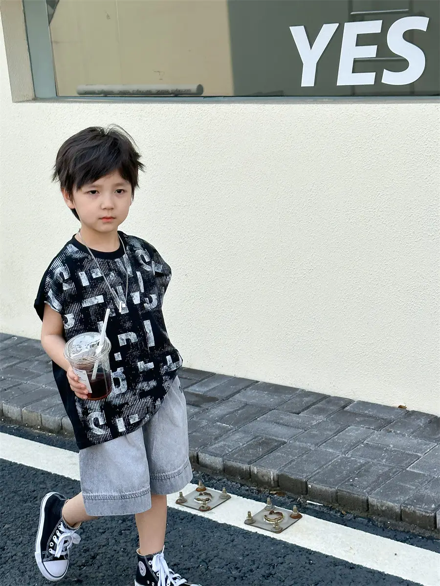 Boys Sleeveless Korean Style T-Shirt 2025 — feature 30