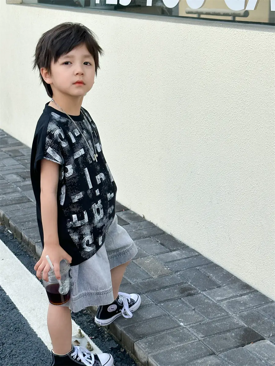 Boys Sleeveless Korean Style T-Shirt 2025 — feature 40