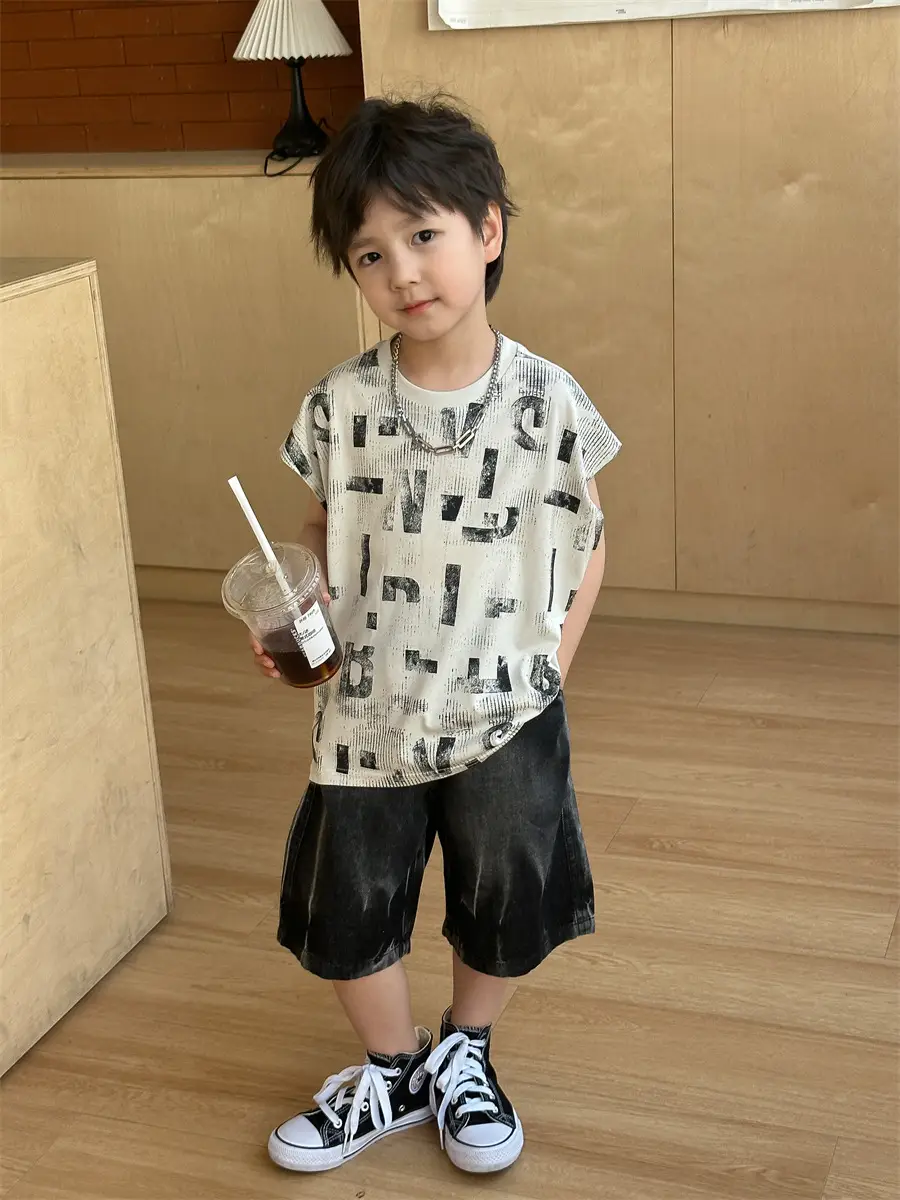Boys Sleeveless Korean Style T-Shirt 2025 — feature 8