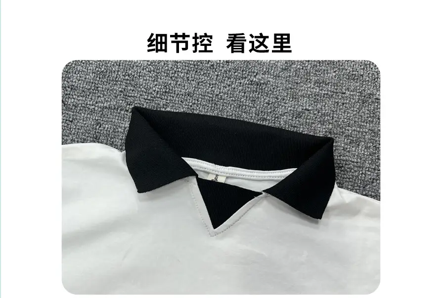 Boys Printed Polo Shirt White Black Summer Wear — feature 9