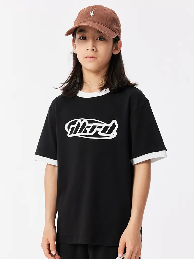Black DK Kids Shorts with Graphic Print - Image 5