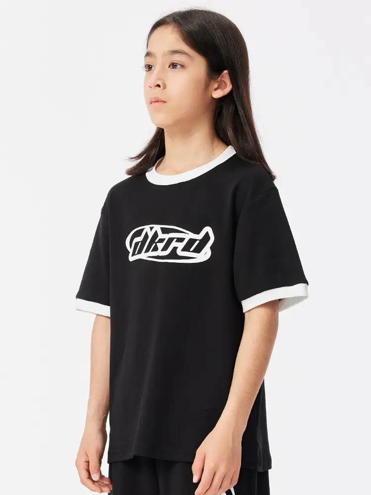 Black DK Kids Shorts with Graphic Print - Image 6
