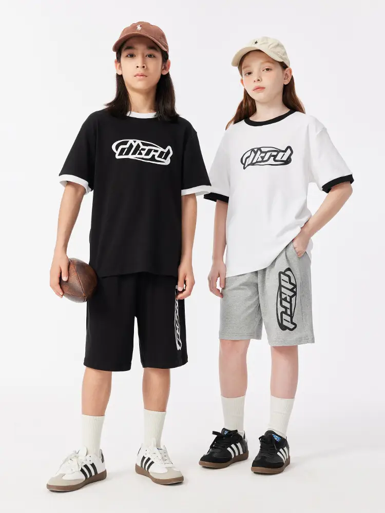 Black DK Kids Shorts with Graphic Print - Image 8