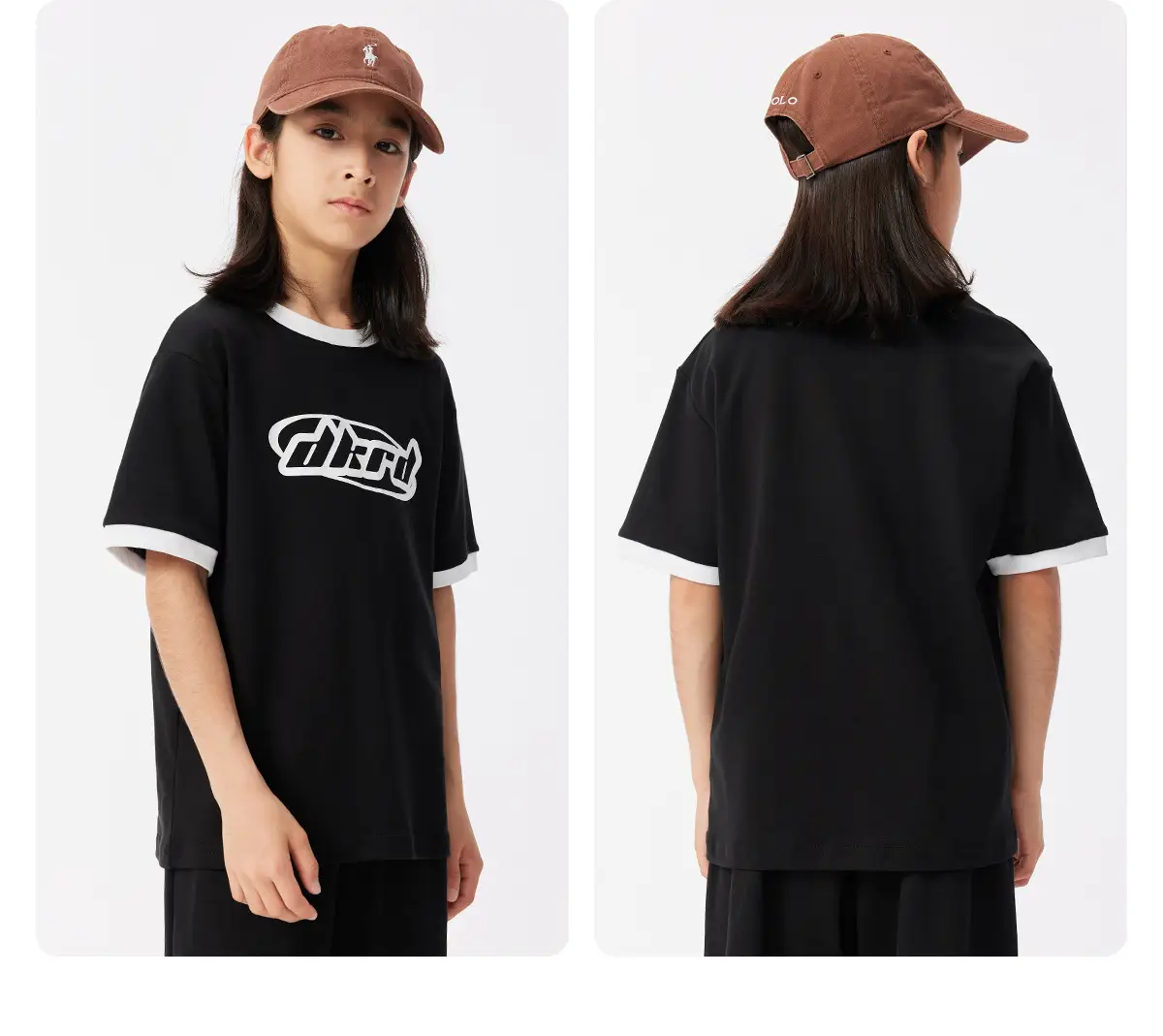 Black DK Kids Shorts with Graphic Print — feature 19