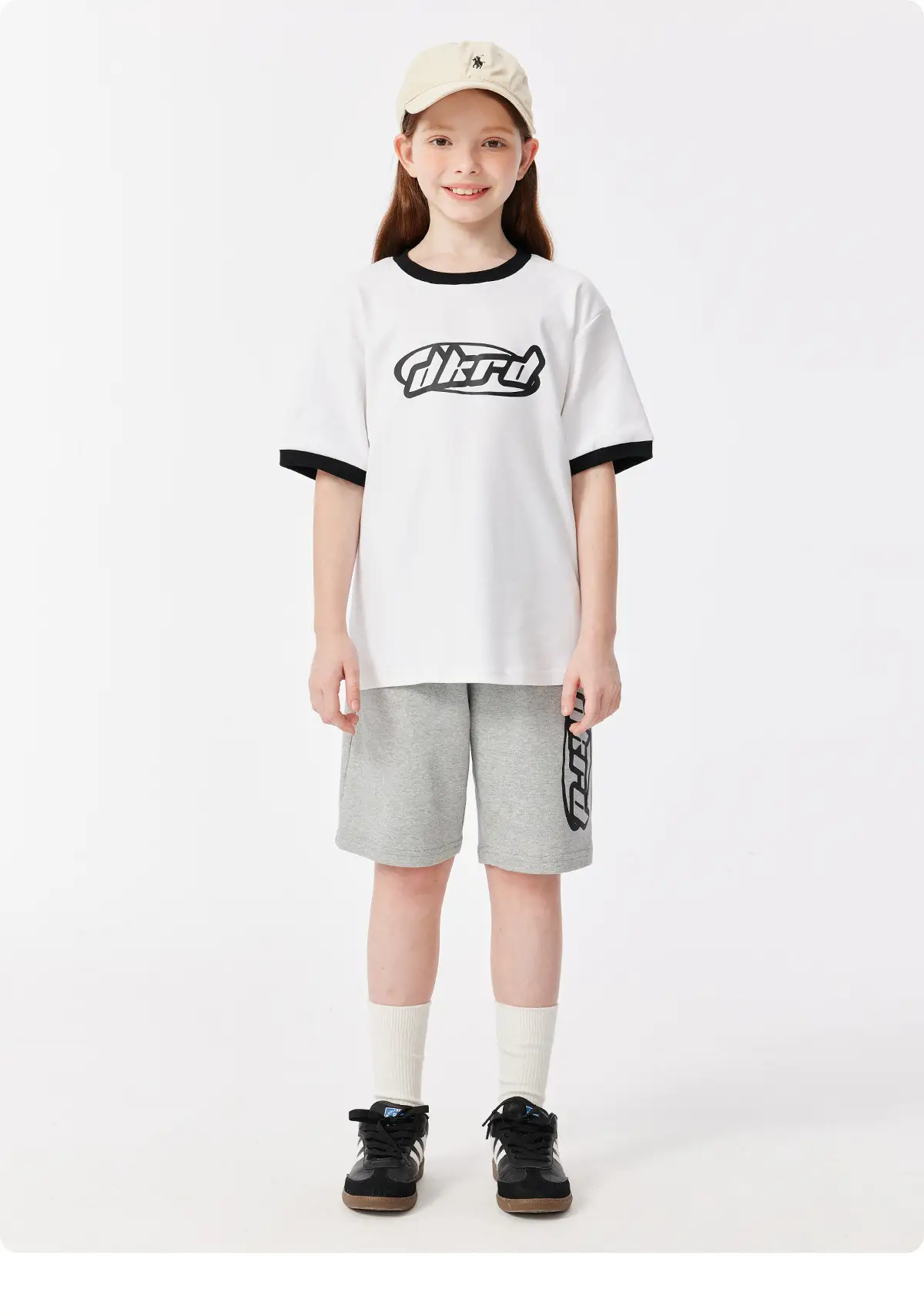Black DK Kids Shorts with Graphic Print — feature 20