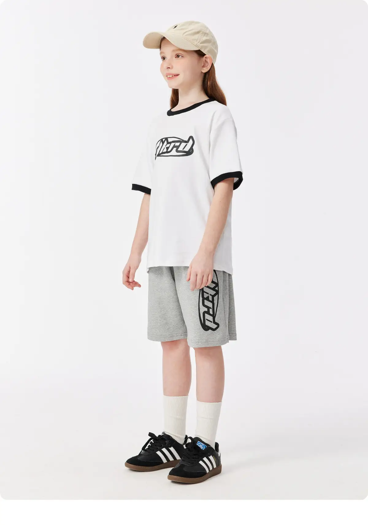 Black DK Kids Shorts with Graphic Print — feature 21