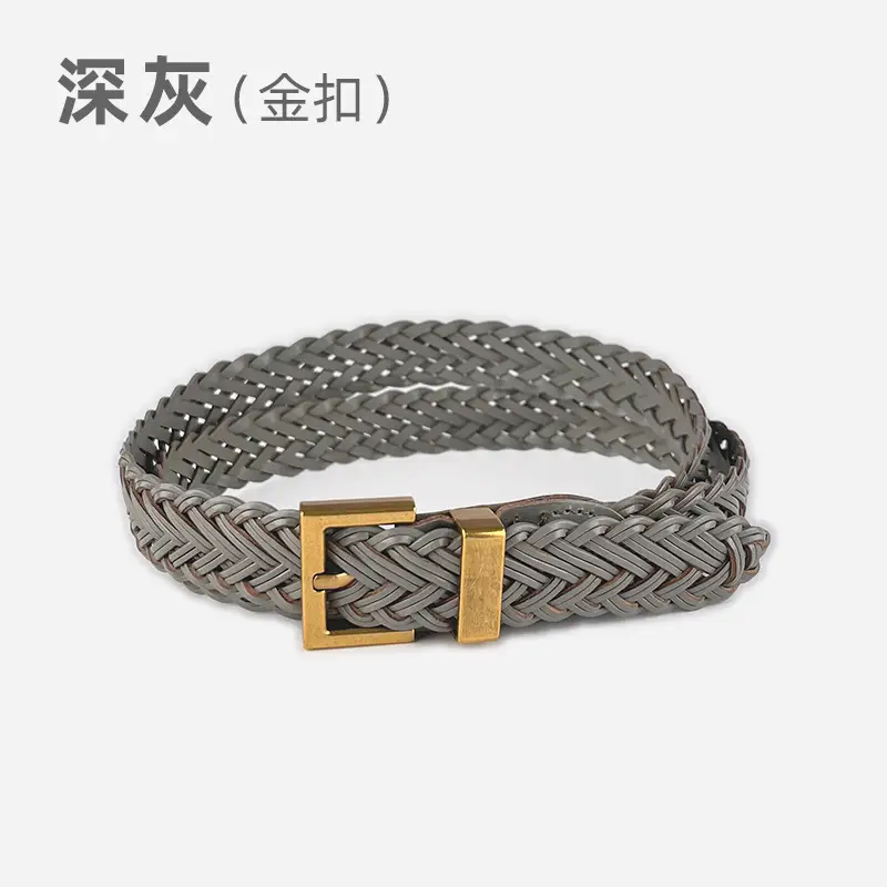 26761-dark gray (gold buckle)