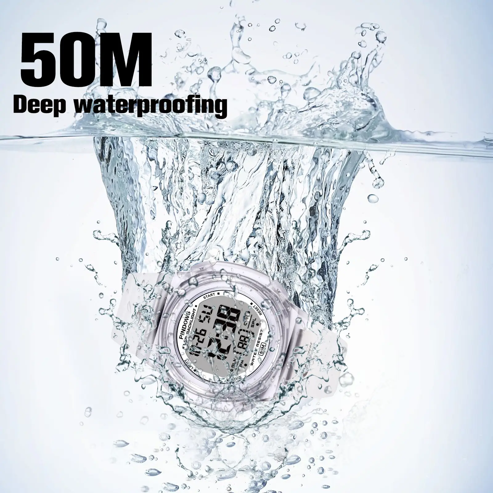 Backlight Display Waterproof Digital Watch for Men Women — feature 16