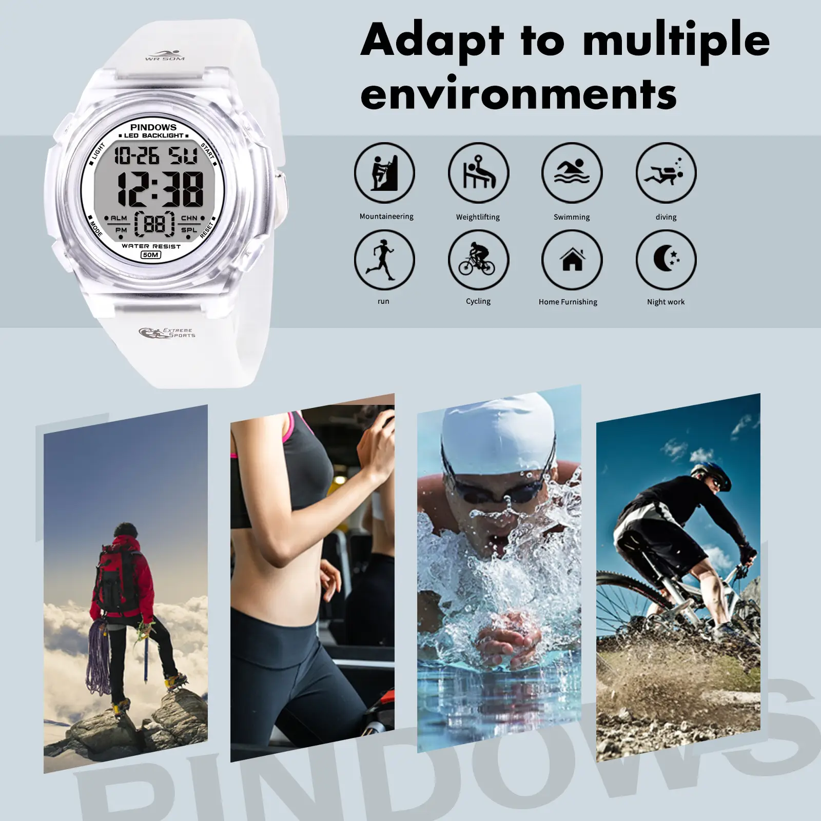 Backlight Display Waterproof Digital Watch for Men Women — feature 17
