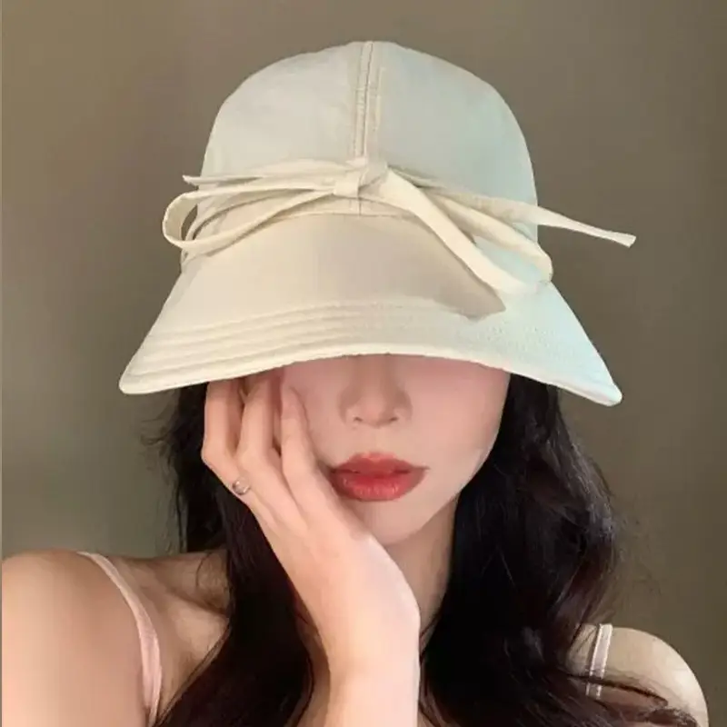 Korean Style Bow Peaked Cap Sun Protection