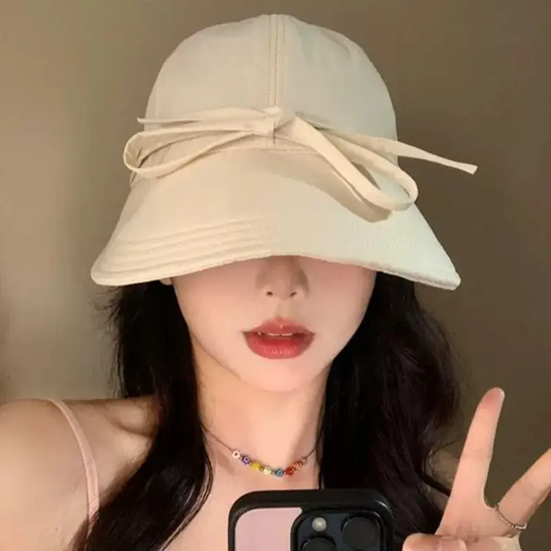 Korean Style Bow Peaked Cap Sun Protection