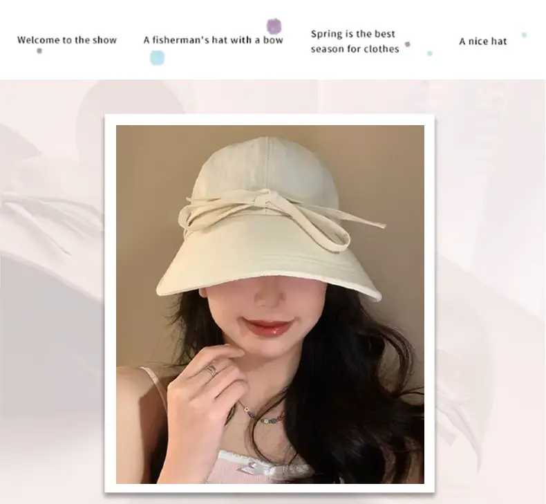 Korean Style Bow Peaked Cap Sun Protection — feature 3