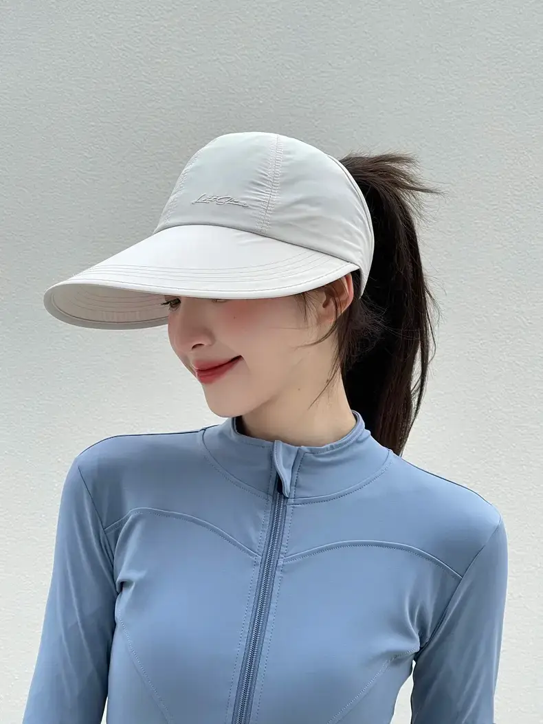 Women's Light Gray Baseball Cap with Ponytail — feature 5