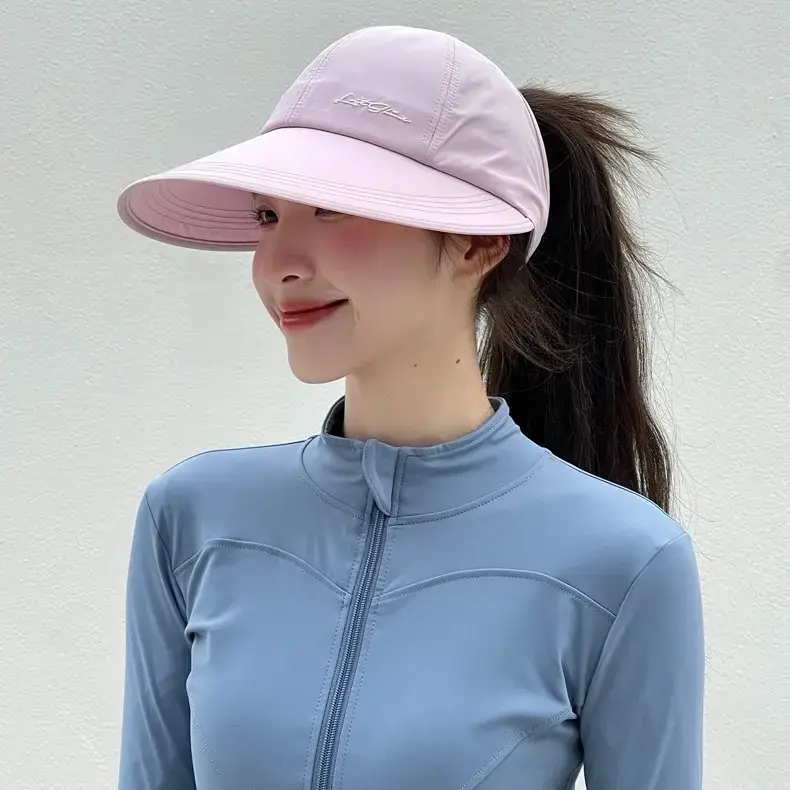 Women's Light Gray Baseball Cap with Ponytail - Image 4