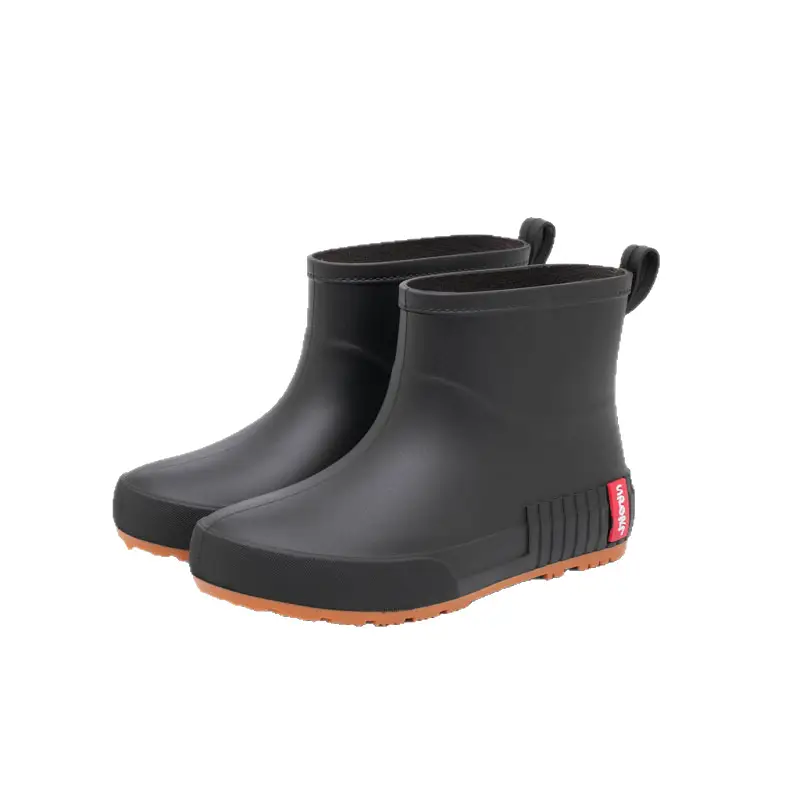 Japanese Style Rain Shoes Women's Fashionable Outer Wear overshoes Lightweight Waterproof Rubber Shoes New Work Non-Slip Adult Short Rain Boots - Image 7