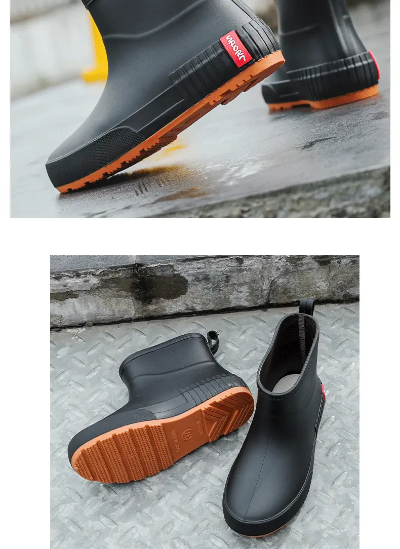 Japanese Style Rain Shoes Women's Fashionable Outer Wear overshoes Lightweight Waterproof Rubber Shoes New Work Non-Slip Adult Short Rain Boots — feature 17