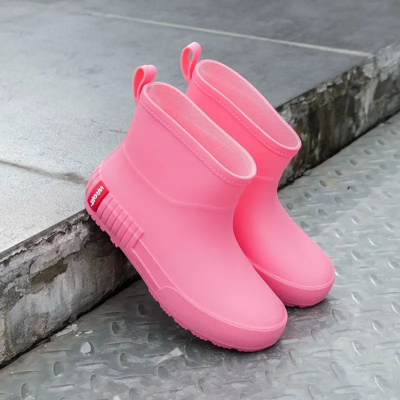 Japanese Style Rain Shoes Women's Fashionable Outer Wear overshoes Lightweight Waterproof Rubber Shoes New Work Non-Slip Adult Short Rain Boots - Image 2