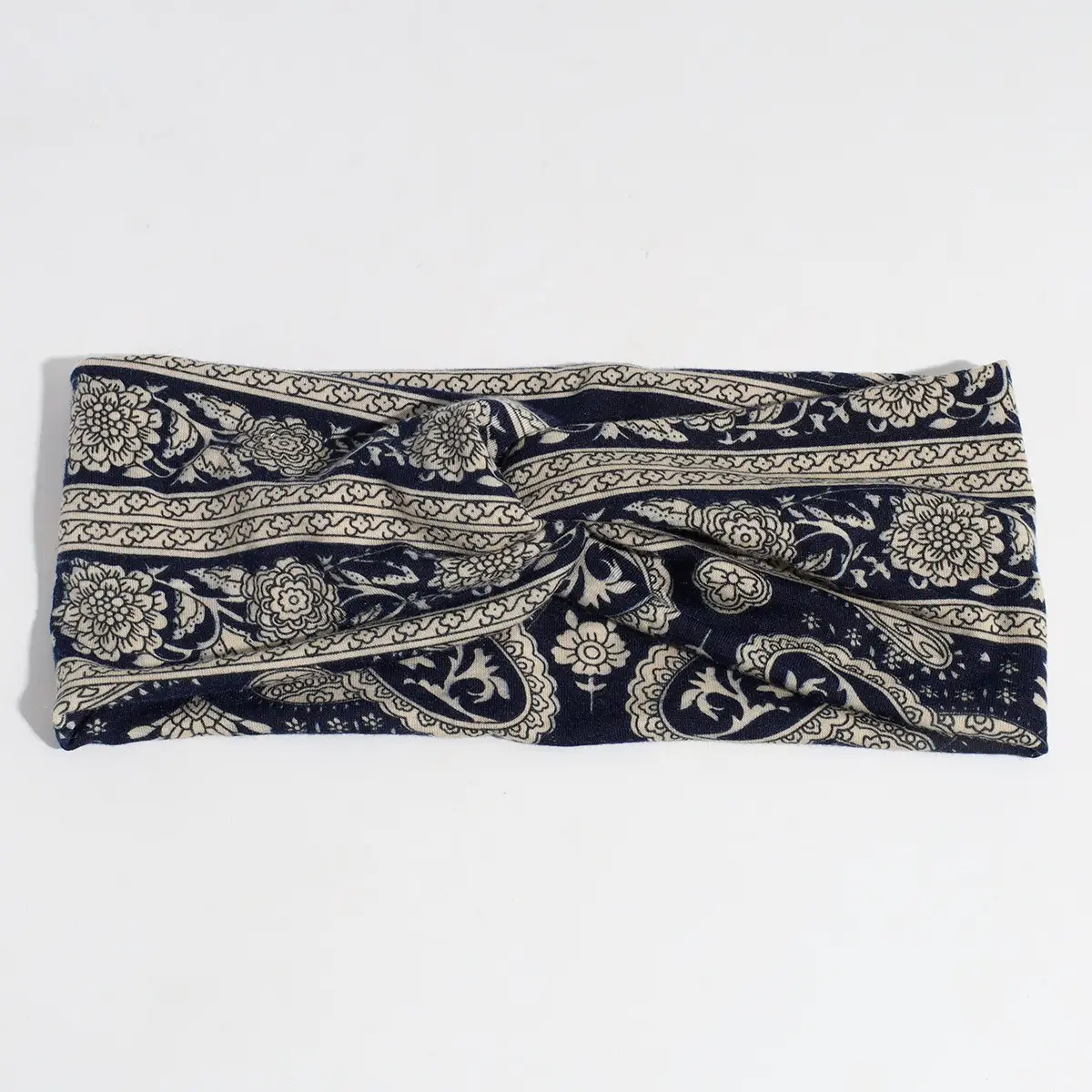 European Exaggerated Retro Print Headband for Women