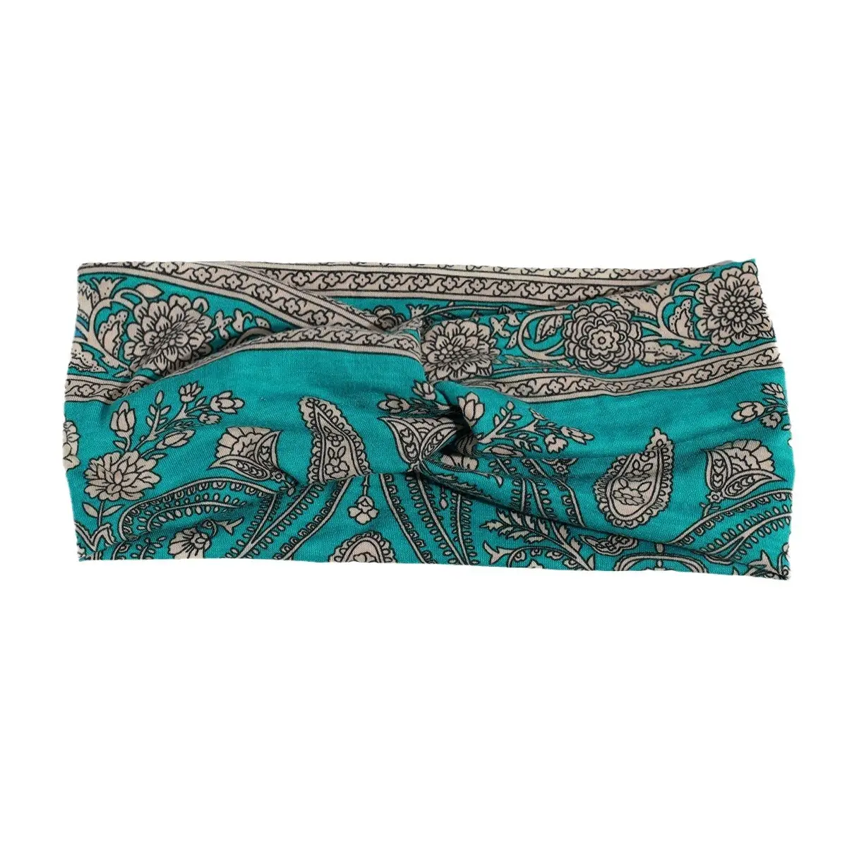 European Exaggerated Retro Print Headband for Women