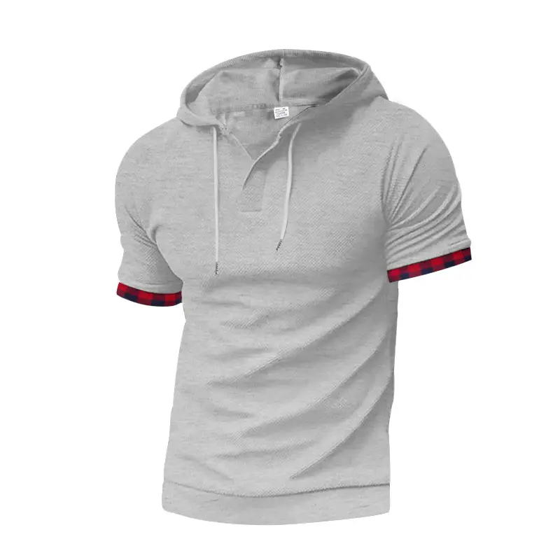 Men's White Short Sleeve Hooded T-Shirt Large — feature 23