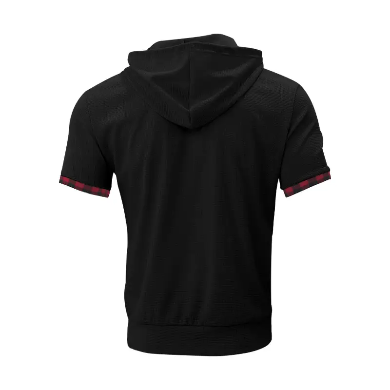 Men's White Short Sleeve Hooded T-Shirt Large — feature 25