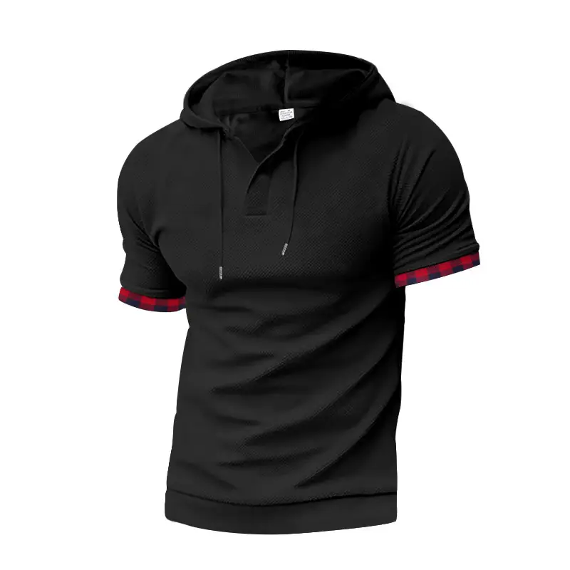 Men's White Short Sleeve Hooded T-Shirt Large — feature 26